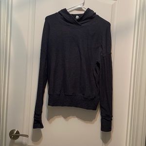 Lululemon navy pull over hoodie with thumb holes